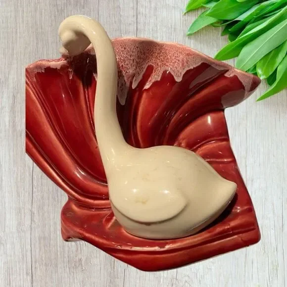 Vintage MCM Swan Console Planter Lamp USA Hard to Find - Picture 2 of 10